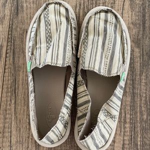 Sanuk Women's Slip on Shoes Donna Keys Ranch Natural Sidewalk Sz 10,1100692 KRBL